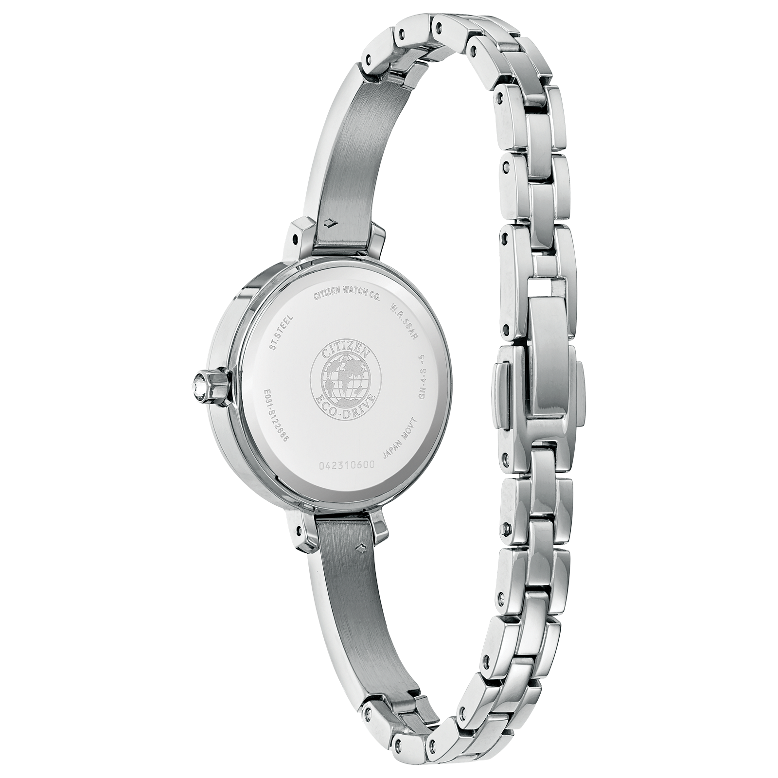 EM0860-51D Citizen Silhouette Crystal White Dial Stainless Steel Watch