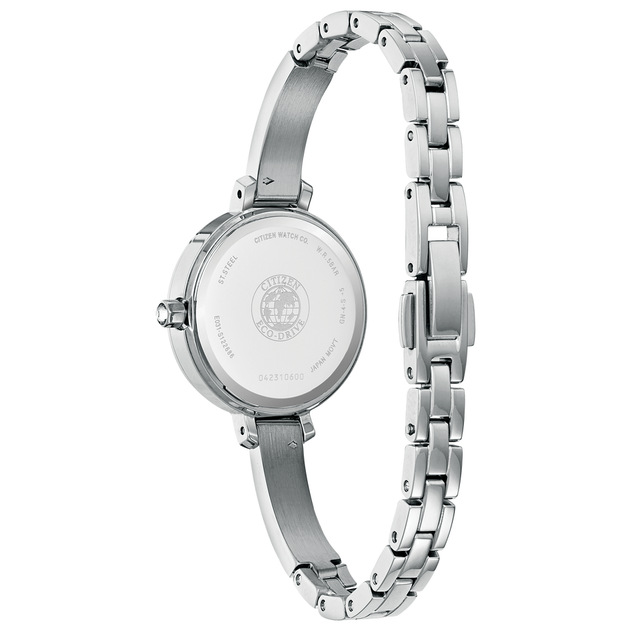 EM0860-51D Citizen Silhouette Crystal White Dial Stainless Steel Watch