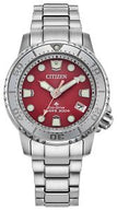 Citizen Promaster Dive EO2027-50Z Eco-Drive Red Dial Stainless Steel Women's Dive Watch