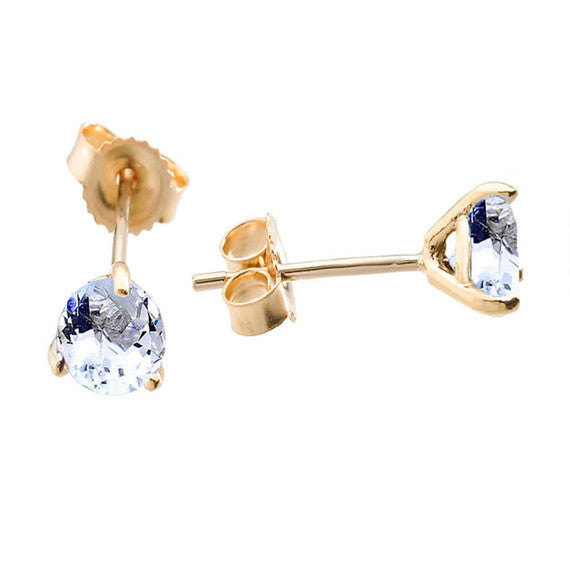 Solid Gold Martini Stud Earrings (Available In Yellow/Rose/White Gold)