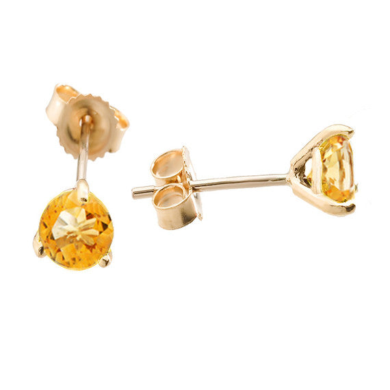 Solid Gold Martini Stud Earrings (Available In Yellow/Rose/White Gold)