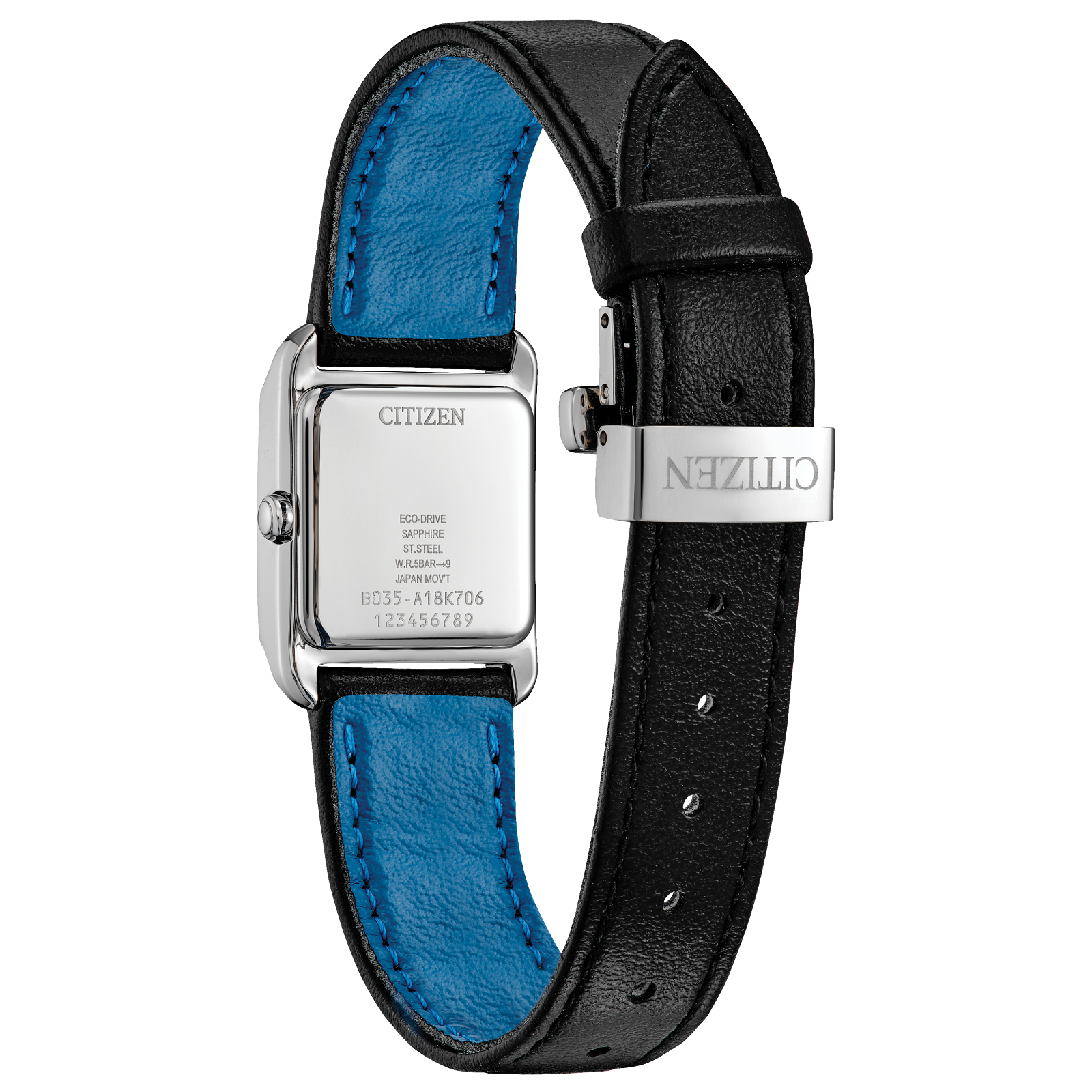 EW5600-01E Bianca Black Dial Apple Leather Strap Watch