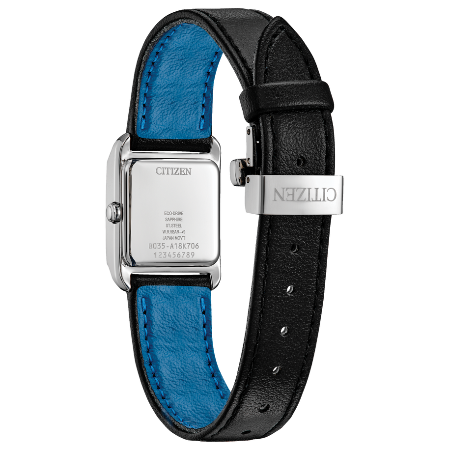 EW5600-01E Bianca Black Dial Apple Leather Strap Watch