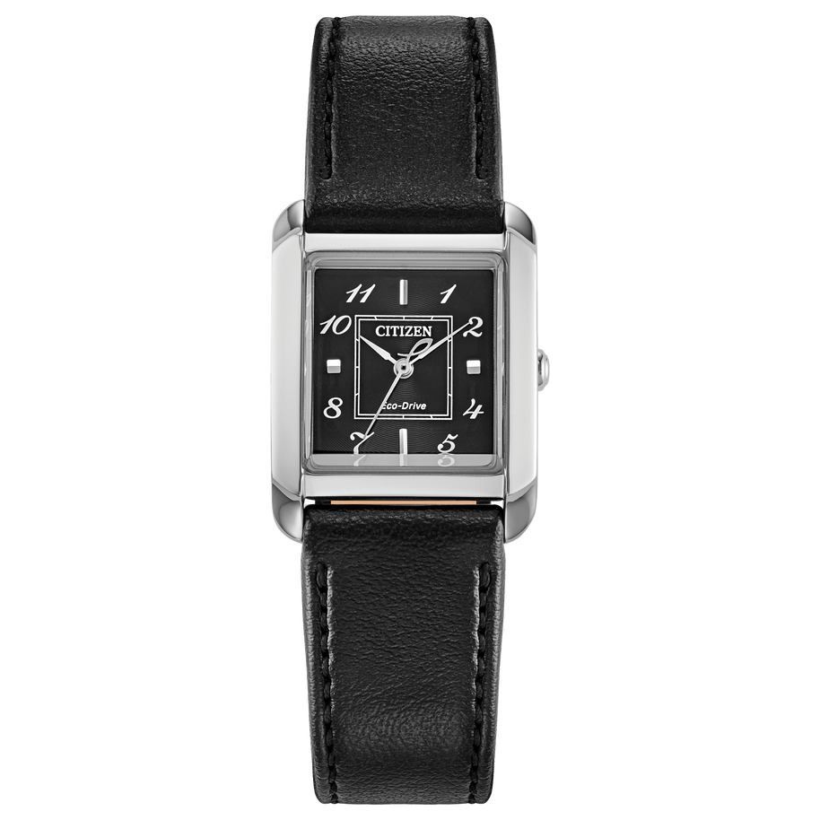EW5600-01E Bianca Black Dial Apple Leather Strap Watch