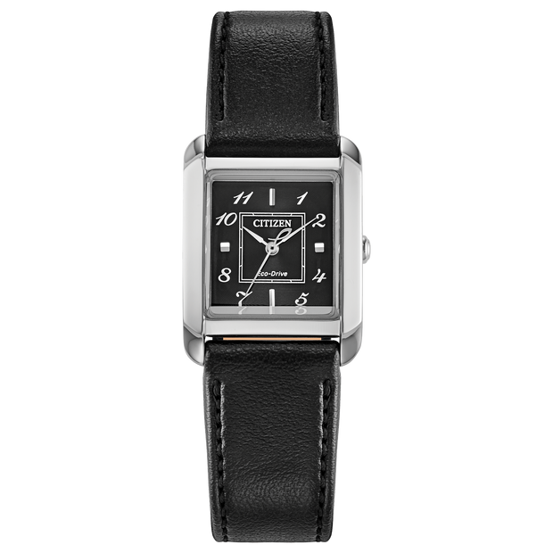 EW5600-01E Bianca Black Dial Apple Leather Strap Watch