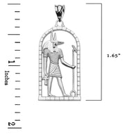 Sterling Silver Egyptian Anubis Pendant Necklace