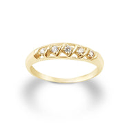 Gold Multi Stone CZ Eternity Ring (Available in Yellow/Rose/White Gold)