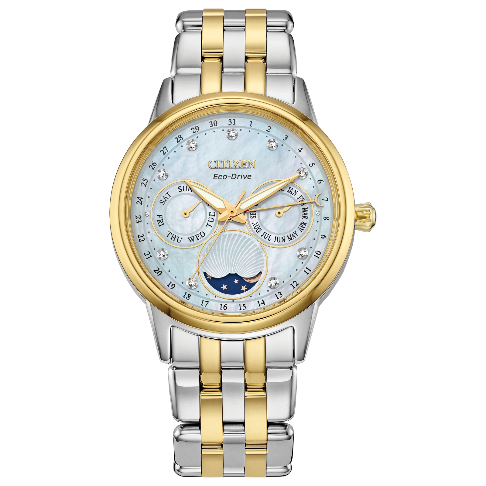 FD0004-51D Citizen Eco-Drive Calendrier Chronograph Diamond Ladies Watch