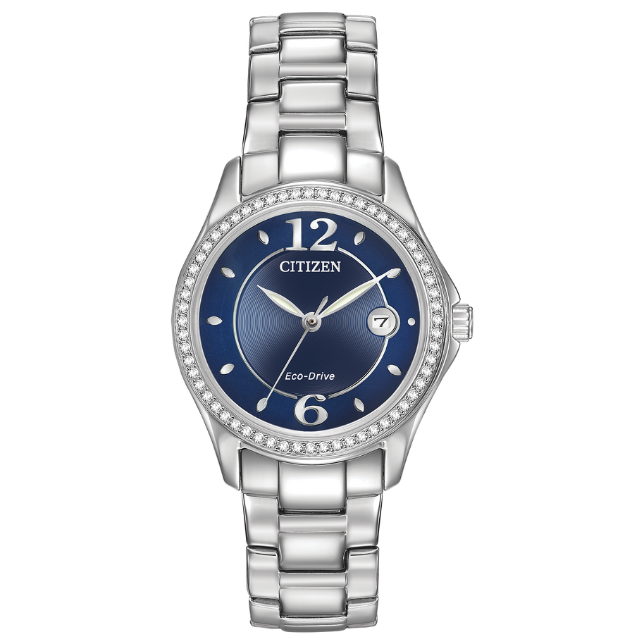 FE1140-86L Citizen Women's Eco-Drive Dress Classic Crystal Blue Dial Watch