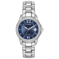 FE1140-86L Citizen Women's Eco-Drive Dress Classic Crystal Blue Dial Watch