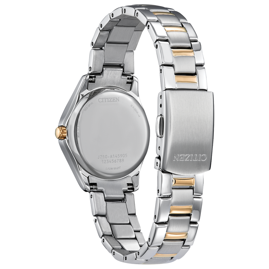 FE1146-71A Citizen Eco-Drive Silhouette Two-Tone Stainless Crystal Watch