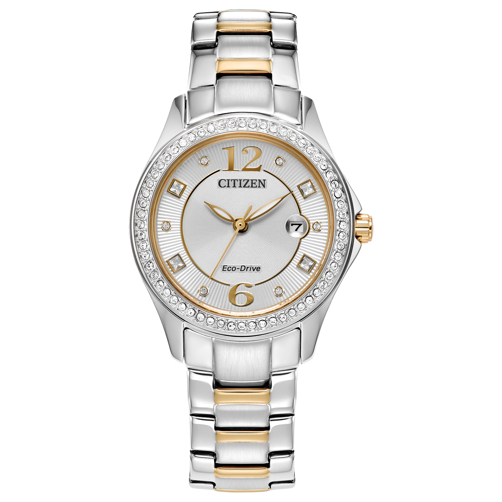 FE1146-71A Citizen Eco-Drive Silhouette Two-Tone Stainless Crystal Watch