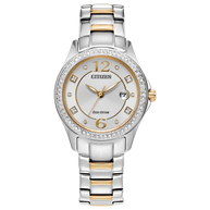 FE1146-71A Citizen Eco-Drive Silhouette Two-Tone Stainless Crystal Watch