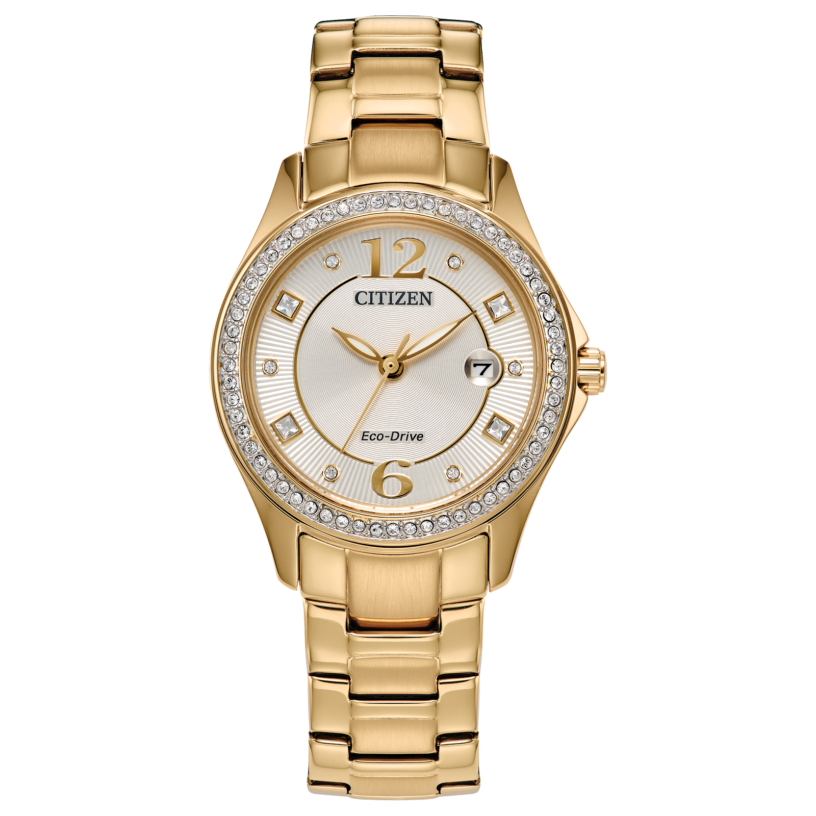 FE1147-79P Citizen Crystal Eco-Drive Champagne Dial Ladies Watch