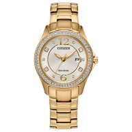 FE1147-79P Citizen Crystal Eco-Drive Champagne Dial Ladies Watch