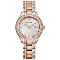 FE1233-52A Citizen Silhouette Crystal Silver Dial Ladies Watch