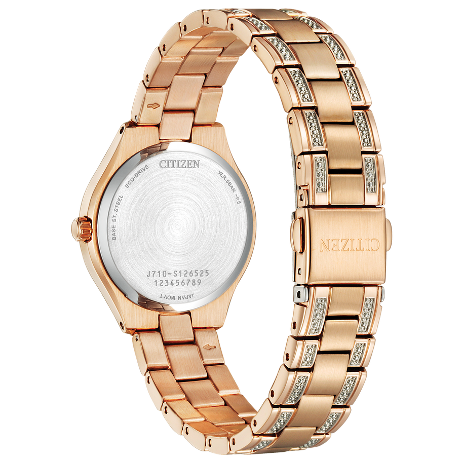 FE1233-52A Citizen Silhouette Crystal Silver Dial Ladies Watch