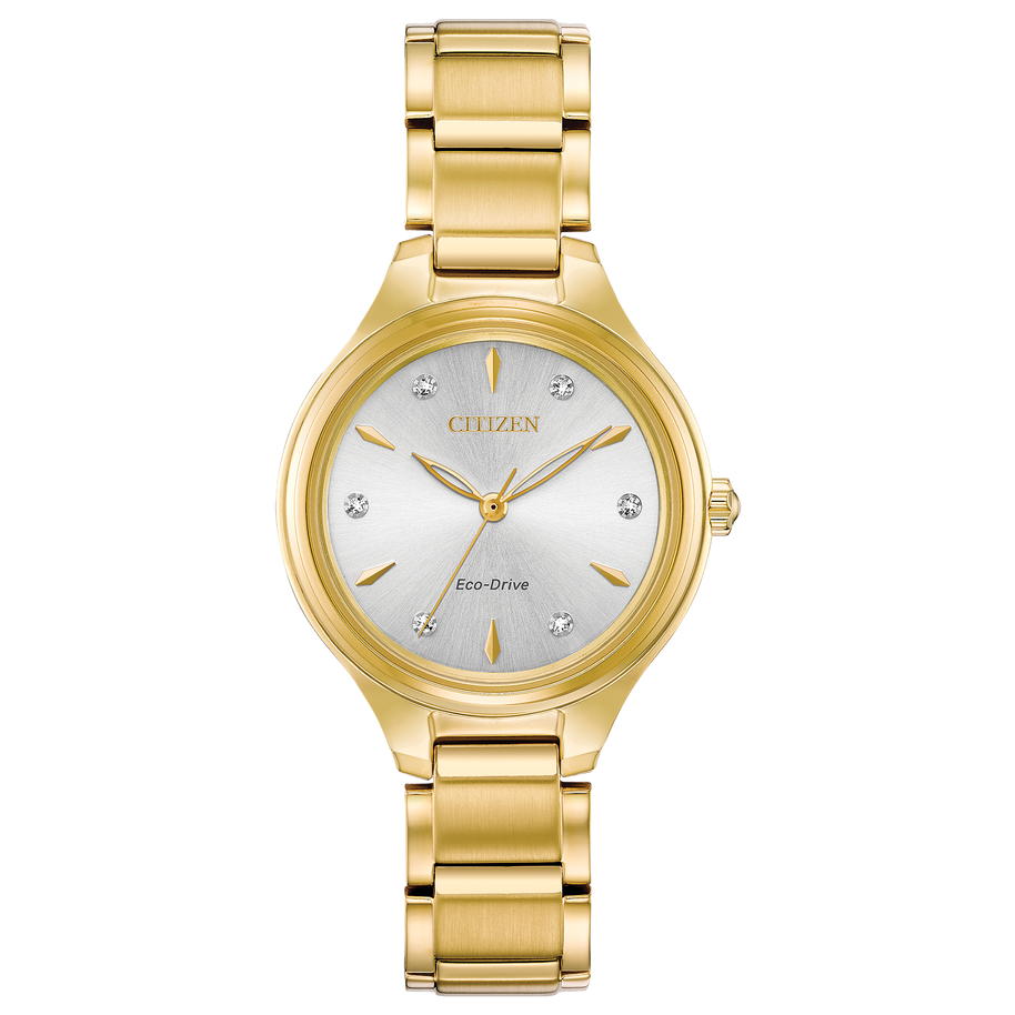 FE2102-55A Citizen Corso Silver Dial Gold-tone Ladies Watch