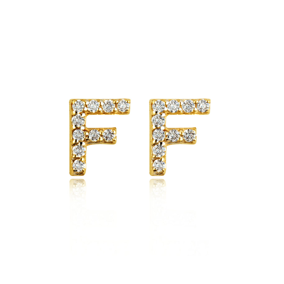 Yellow Gold Diamond Letter 