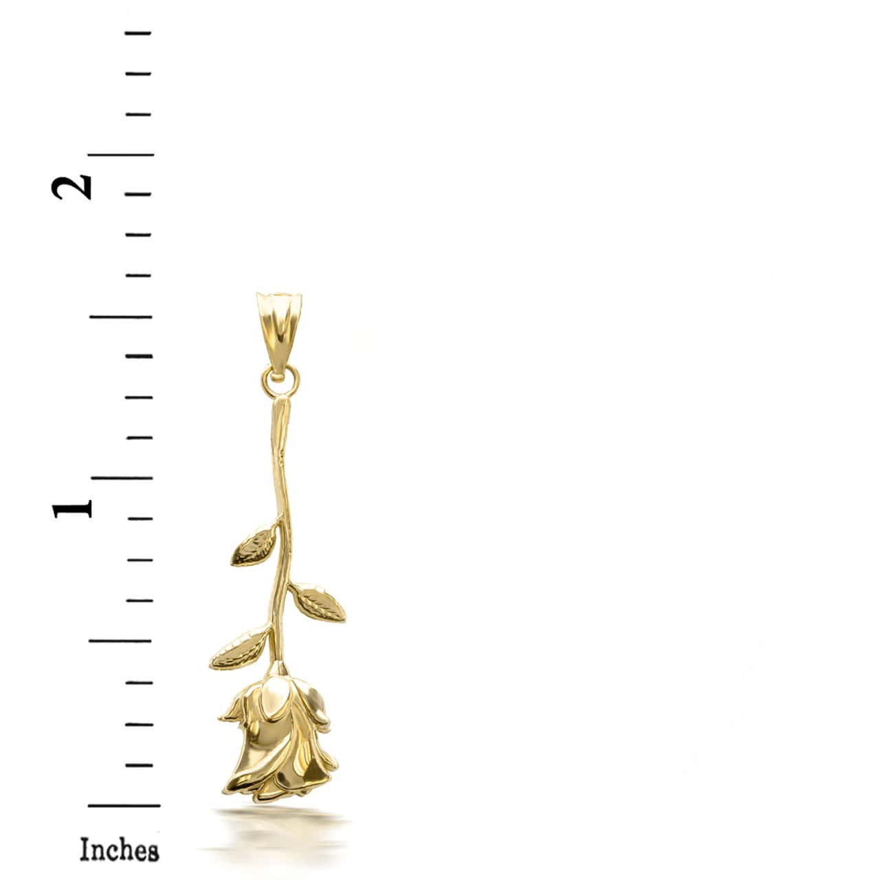 Gold Rose Flower Pendant Necklace (Available in Yellow/Rose/White Gold)