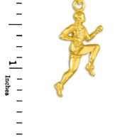 Solid Gold Runner Pendant Necklace (Available In Yellow/White Gold)