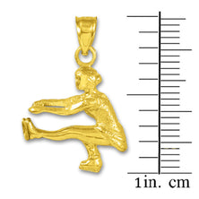 Ice Skater Gold Charm Pendant Necklace