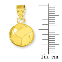 Gold Volleyball Charm Sports Pendant Necklace(Available in Yellow/White)