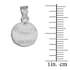 Silver Baseball/Softball Charm Sports Pendant Necklace