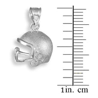 Solid Gold Football Helmet Charm Pendant Necklace(Available in Yellow/White Gold)