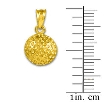 Gold Golf Ball Sports Pendant Necklace (Available in Yellow/Rose/White Gold)