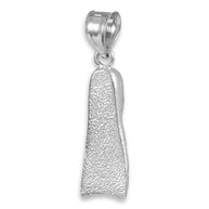 925 Sterling Silver Scuba Flipper 3D Charm Pendant