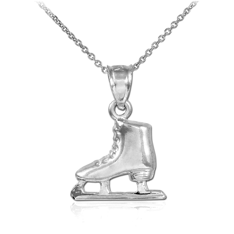 Gold Ice Skate Charm Necklace (Available in Yellow/Rose/White Gold)