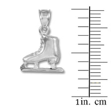 Silver Ice Skate Charm Necklace