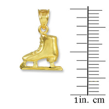 Gold Ice Skate Charm Necklace (Available in Yellow/Rose/White Gold)