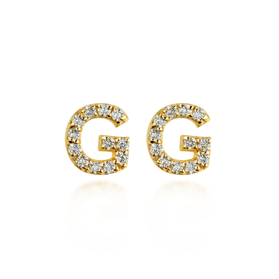 Yellow Gold Diamond Letter 