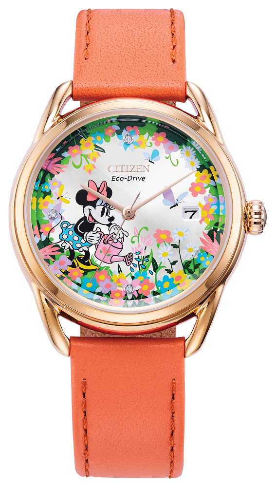 Citizen FE6087-04W Gardening Minnie Disney Floral Silver Dial Ladies Watch