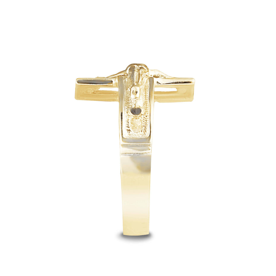 Gold Open Crucifix Cross Ring (Available in Yellow/Rose/White Gold)