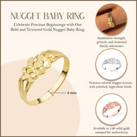 10K/14K Gold Baby Nugget Ring (Available in Yellow Gold, White Gold)