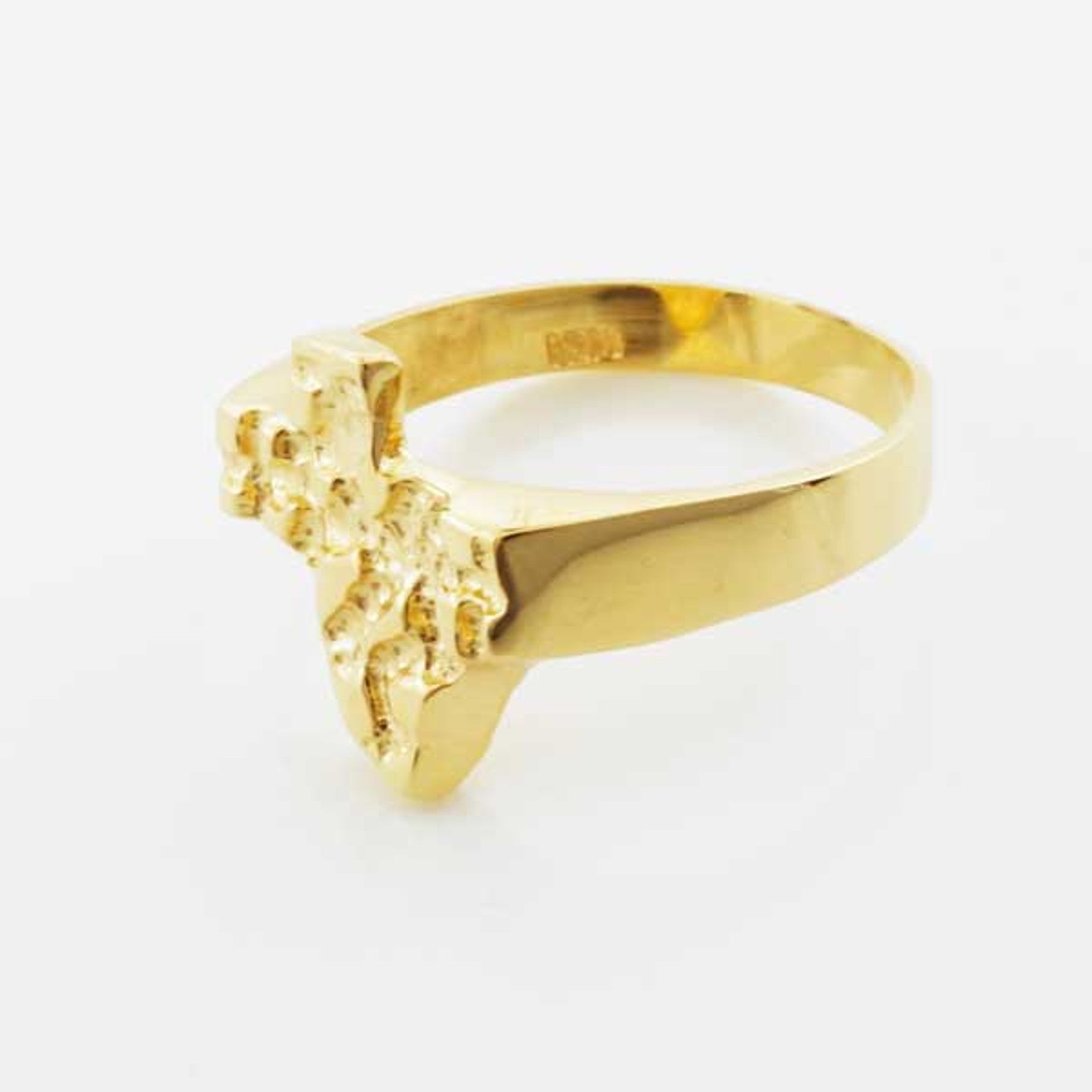 Solid Yellow Gold Texas State Nugget Ring