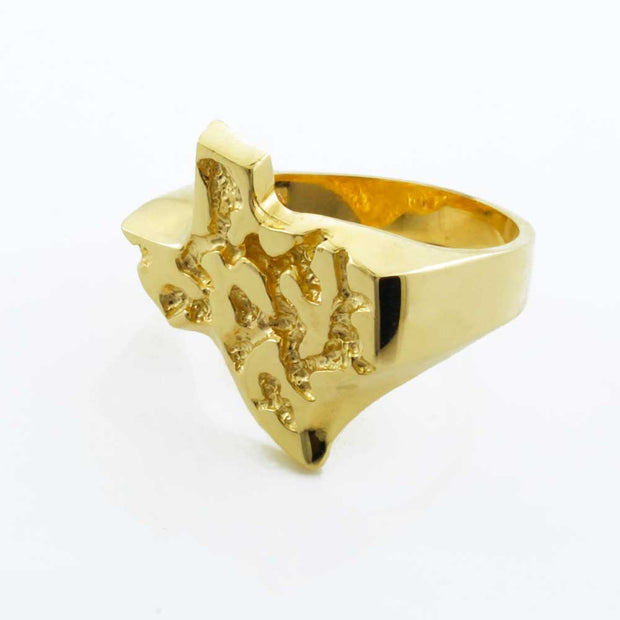 Gold Texas Nugget Ring ( Available in Yellow and White Gold)
