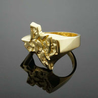 Gold Texas Nugget Ring ( Available in Yellow and White Gold)