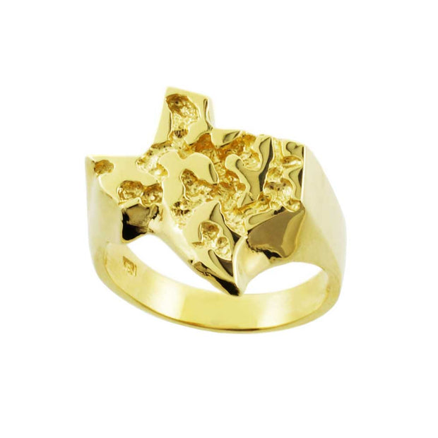 Gold Texas Nugget Ring ( Available in Yellow and White Gold)