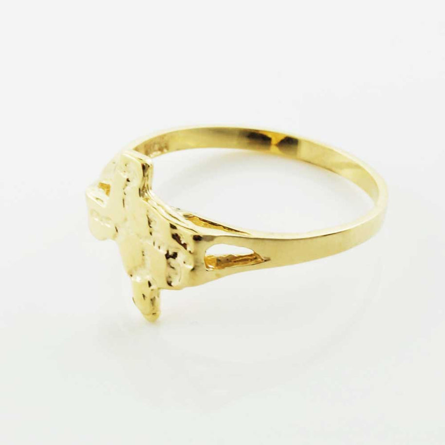 Gold Texas State Men's Nugget Ring(Available In Yellow & White Gold)