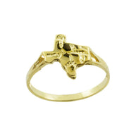 Gold Texas State Men's Nugget Ring(Available In Yellow & White Gold)
