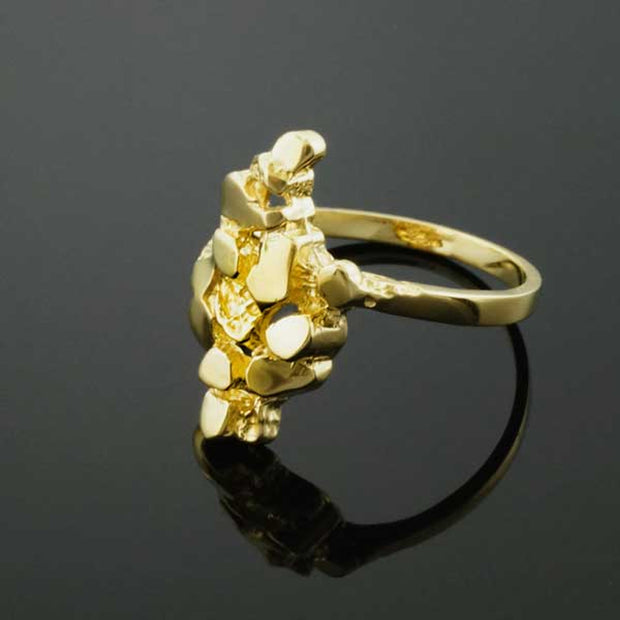 Yellow & White Gold Nugget Ladies Ring