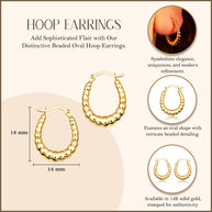 Gold Beaded Hoop Earrings