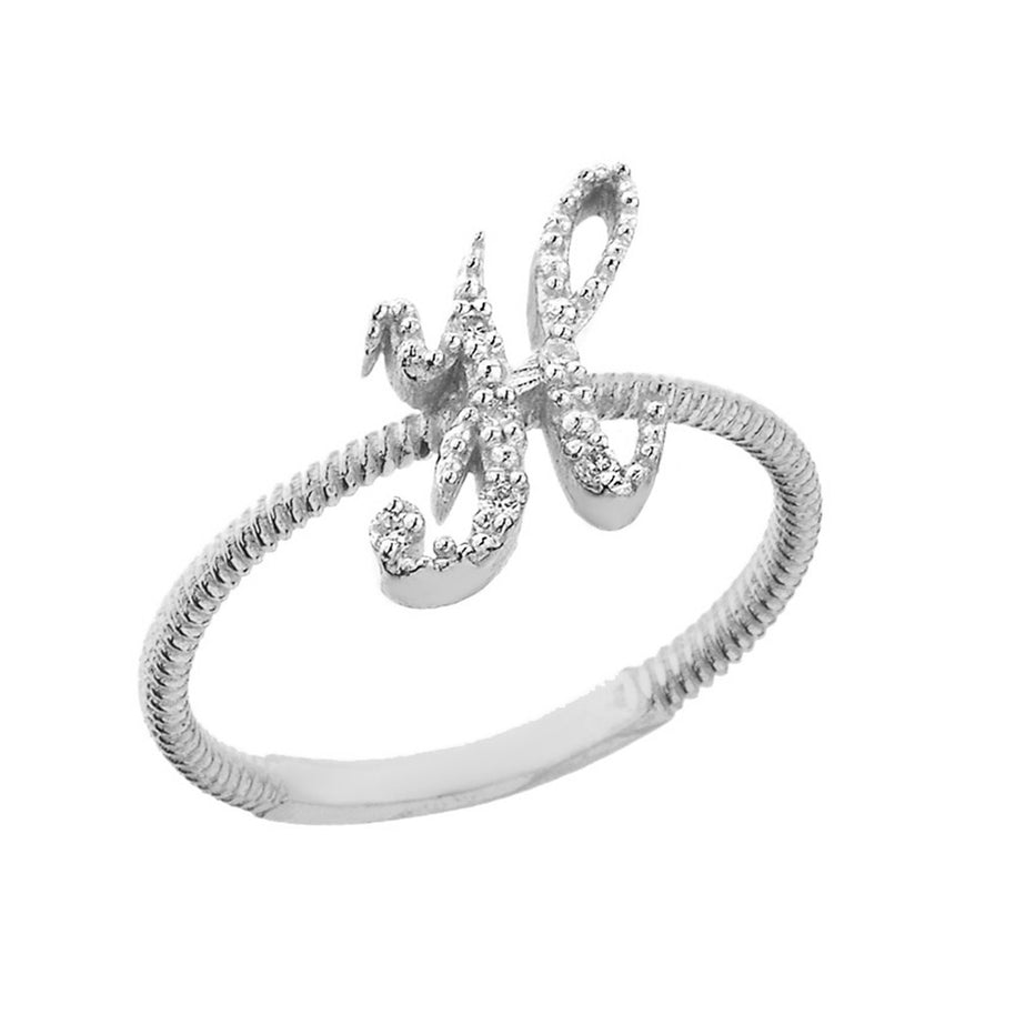 .925 Sterling Silver Cubic Zirconia Letter 