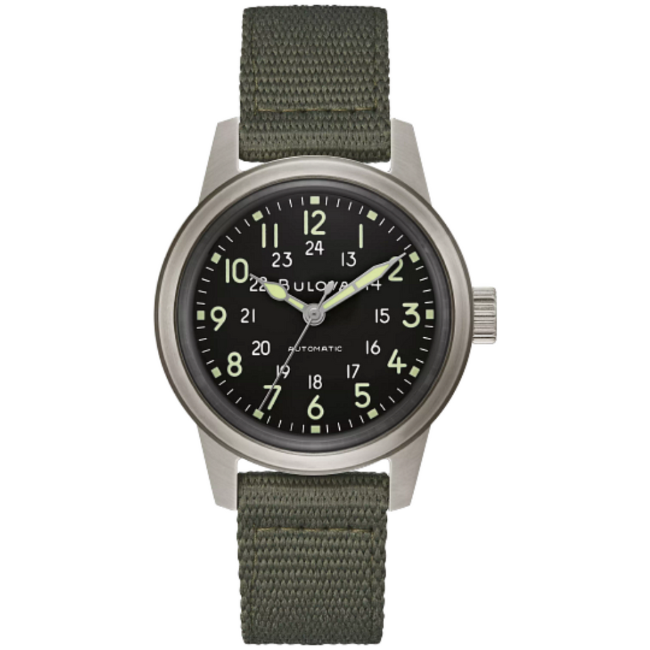 Bulova 96A259 Hack VWI Black Dial Automatic Men's Watch