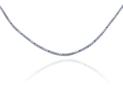 .925 Sterling Silver Men's Box Chain Link Necklace 0.97mm