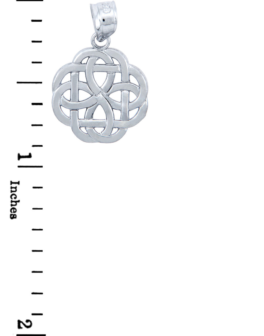 925 Sterling Silver Triquetra Celtic Trinity Pendant Necklace